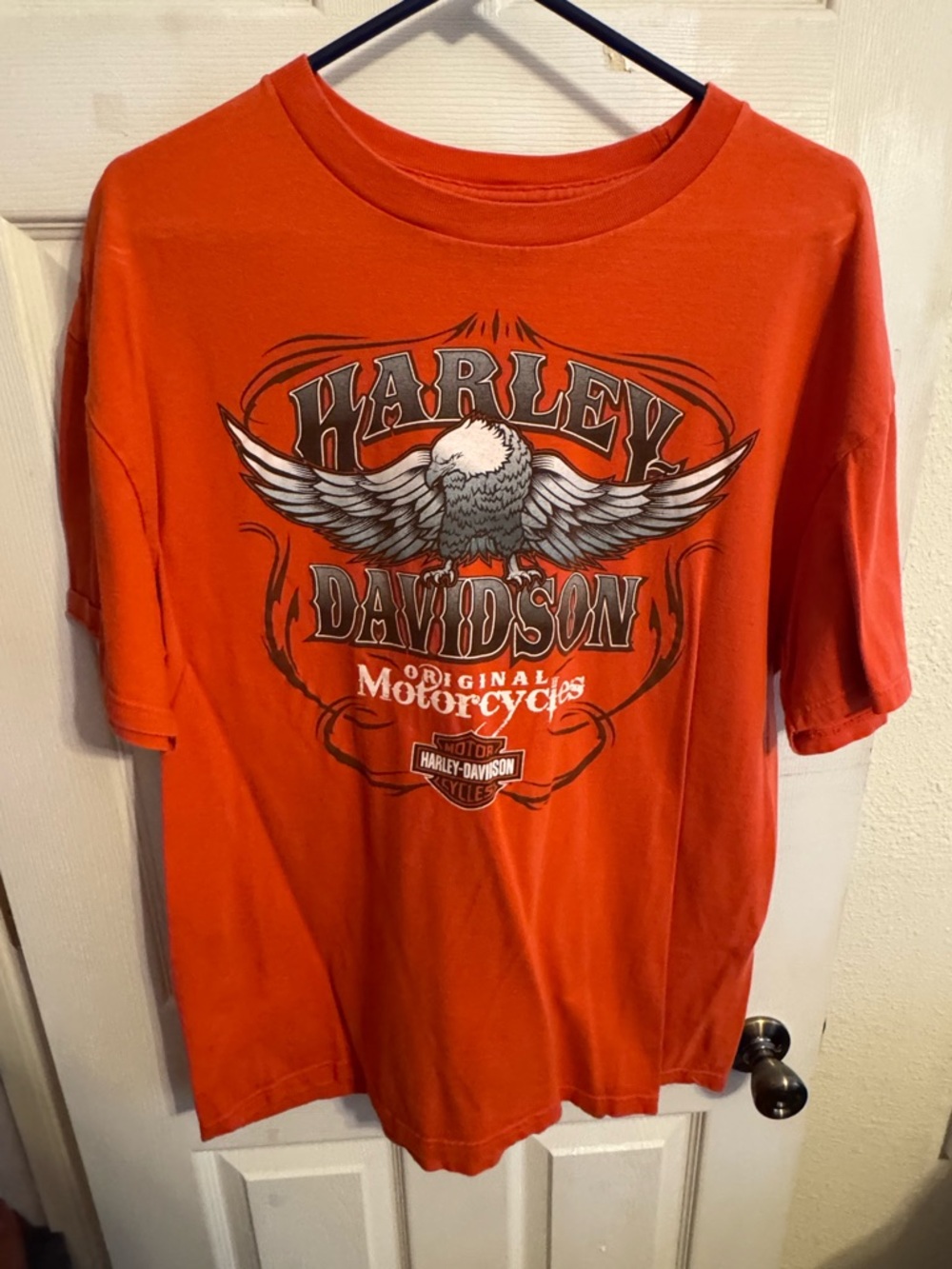 Harley-Davidson Orange Eagle Graphic Short Sleeve Tee
